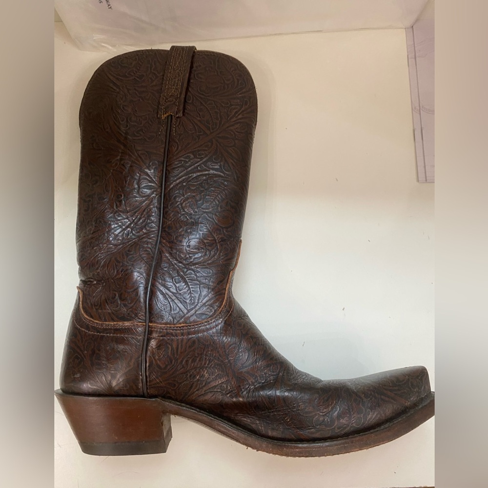 Lucchese Brown Leather Cowboy Boots size 8.5 available to ship asap